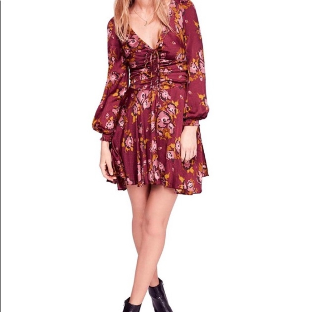 NWT Free People Purple Combo Dress